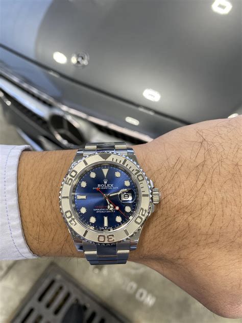 rolex yacht-master 40 blue dial review|rolex yacht master 40 for sale.